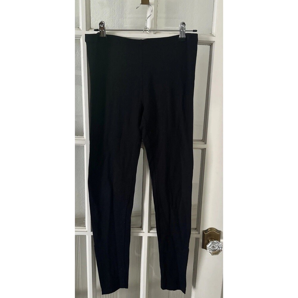 Black Zipper Ankle Leggings Women's Medium NWOT